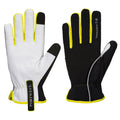 A776 - PW3 Mechanic 160 Leather Palm Cold Glove Black/Yellow