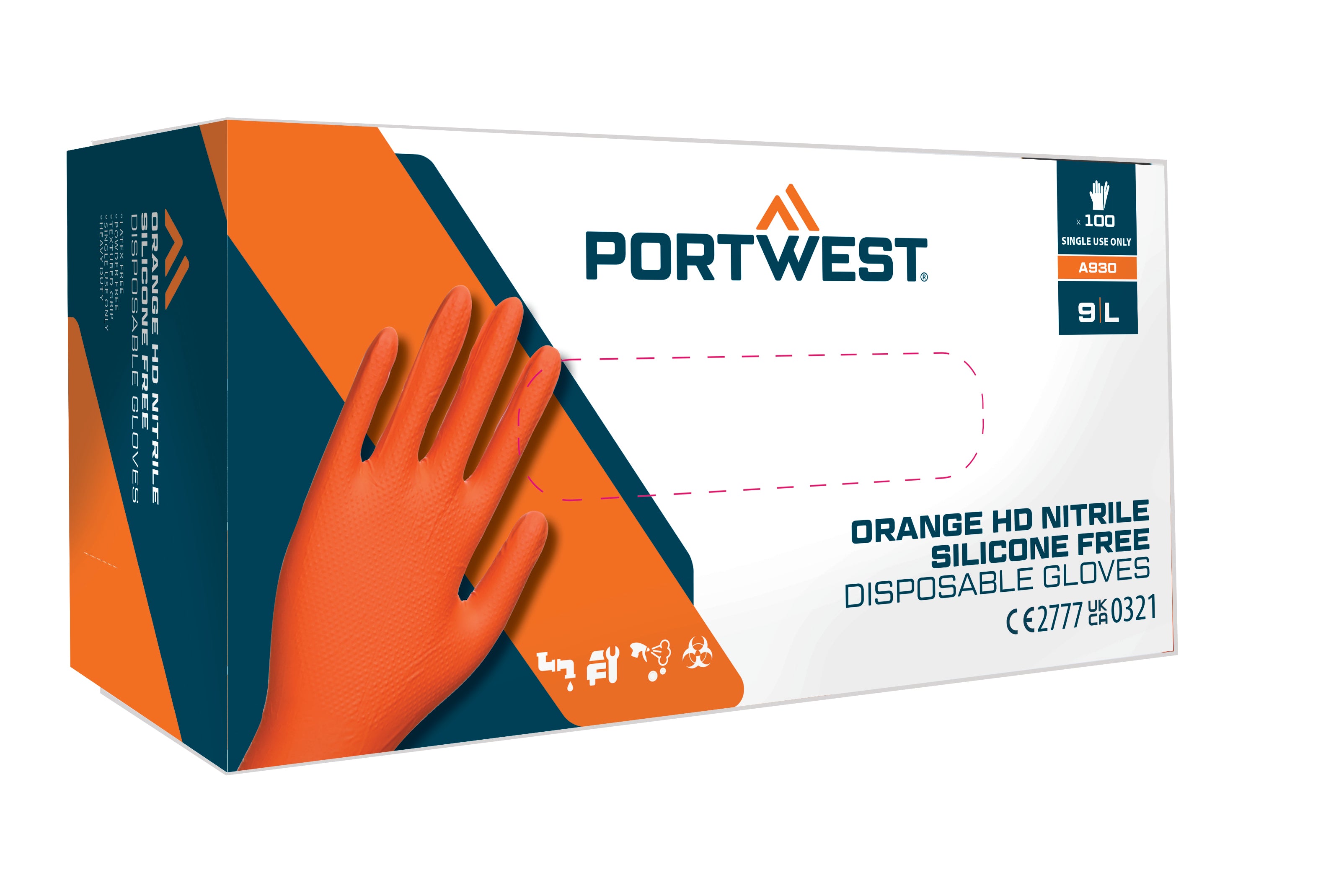 A930 - Disp 7 mil Disposable Glove (Pk100) Premium High Strength