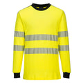 FR701 - PW3 Modaflame Knit Hi-Vis FR Long Sleeve T-Shirt Yellow/Black