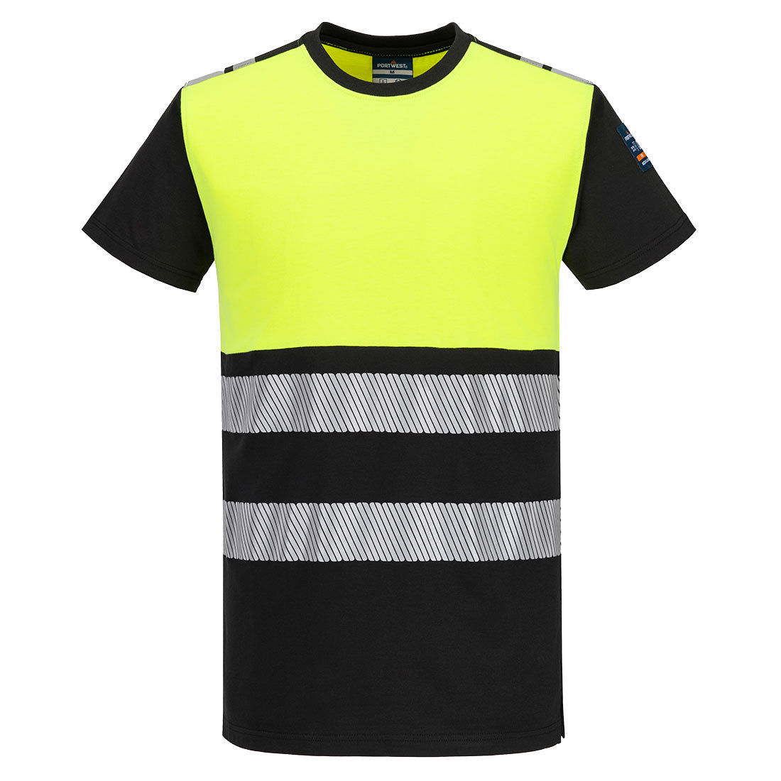 FR775 - PW3 Modaflame Knit Hi-Vis Class 1 FR Short Sleeve T-Shirt Yellow/Black