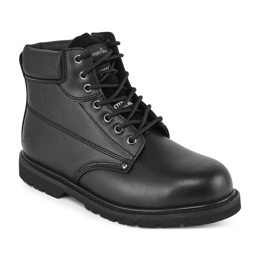FW16 Steel Action Leather Ankle Boot SBP HRO Black