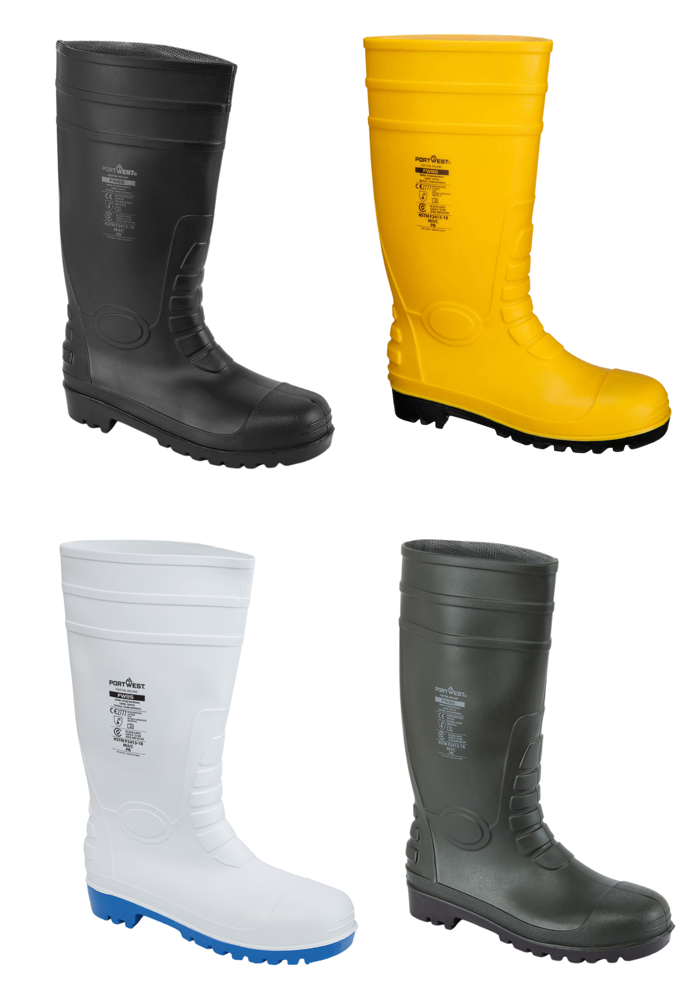 FW95 - Steel PVC Wellington S5 FO CI    No Free shipping on this Footwear