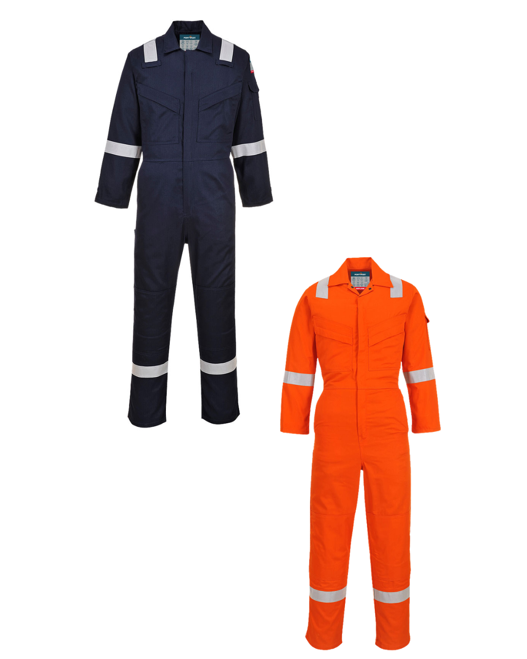 Bizflame Work FR Coverall in Navy and Orange