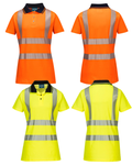 W72 - Hi-Vis Women's Cotton Comfort Pro Polo Shirt S/S
