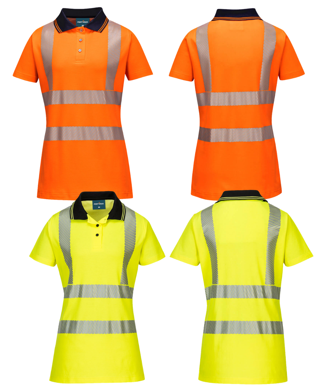 W72 - Hi-Vis Women's Cotton Comfort Pro Polo Shirt S/S