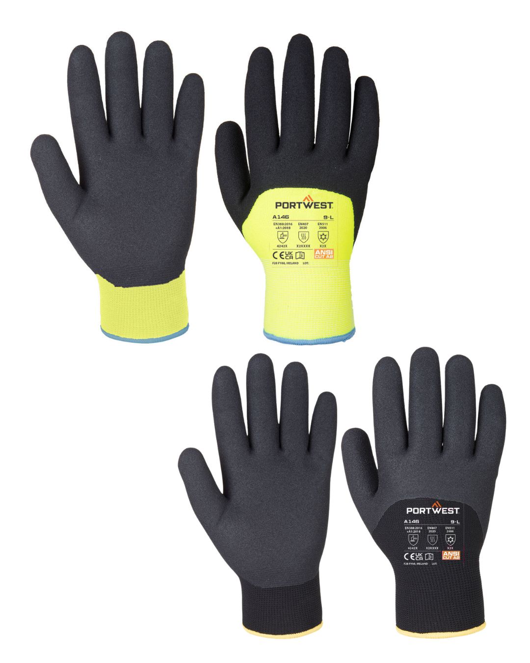 A146 - Cold 15 Nitrile Sandy 3/4 Dipped Glove
