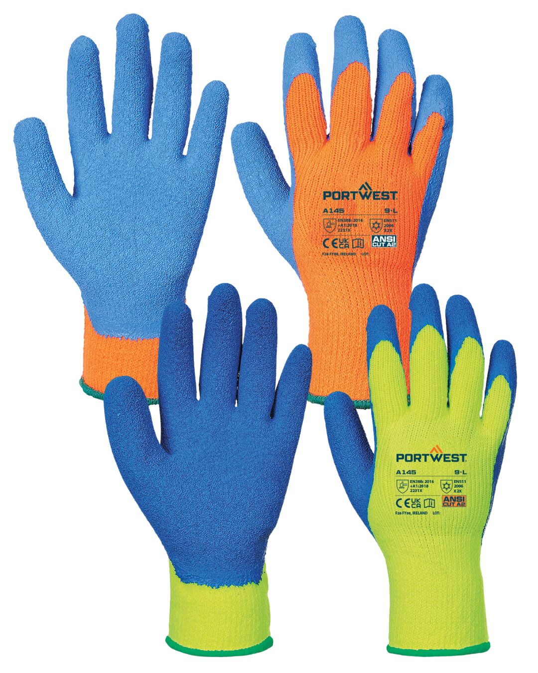 A145 - Cold 7 Latex Crinkle Glove x12 pairs