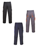 Portwest Texo Contrast Trousers Black/Grey/Navy XS-3XL