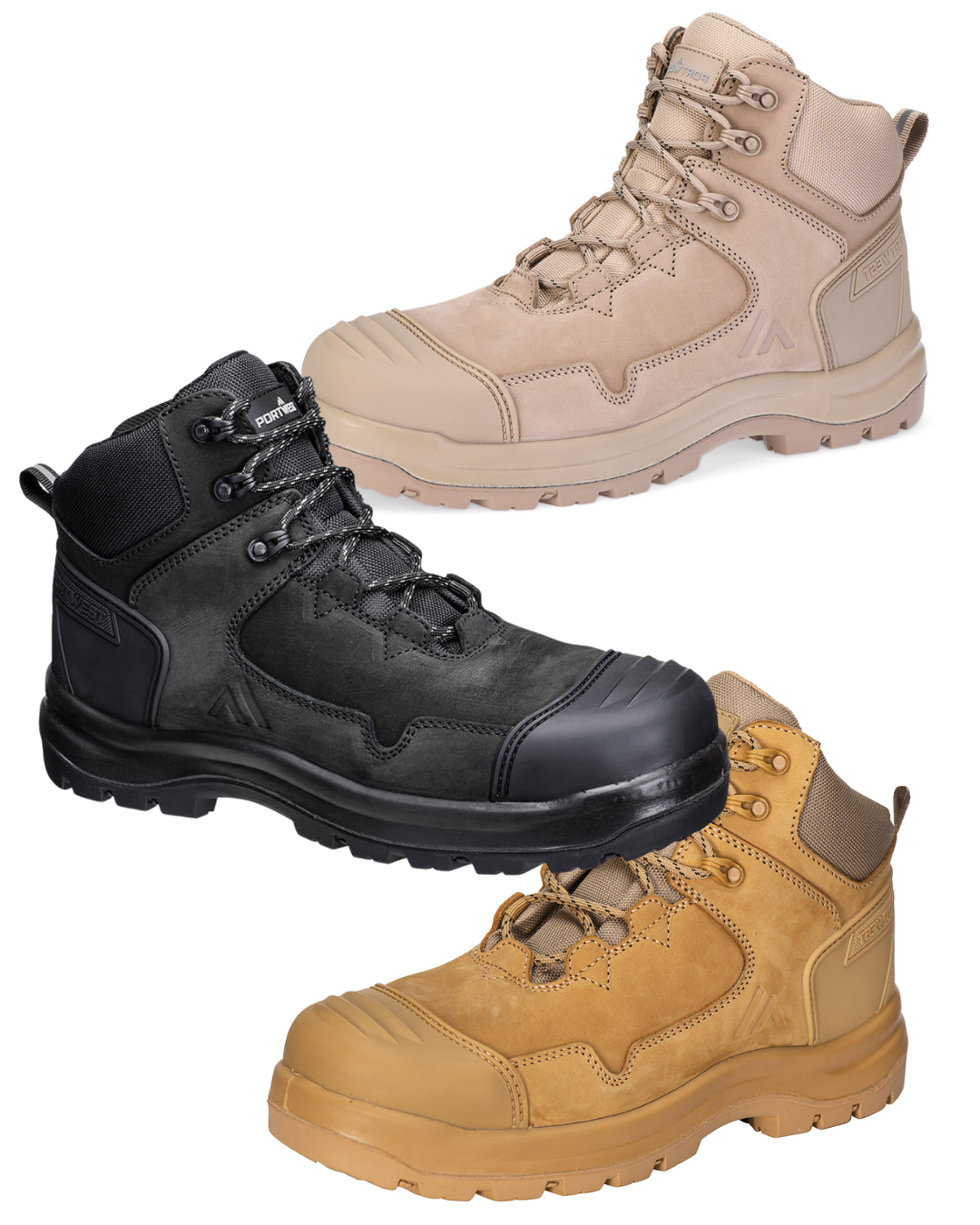 FD04 - Composite Nubuck Leather Mid Boot S3S HRO SR FO SC LG Wide Fitting