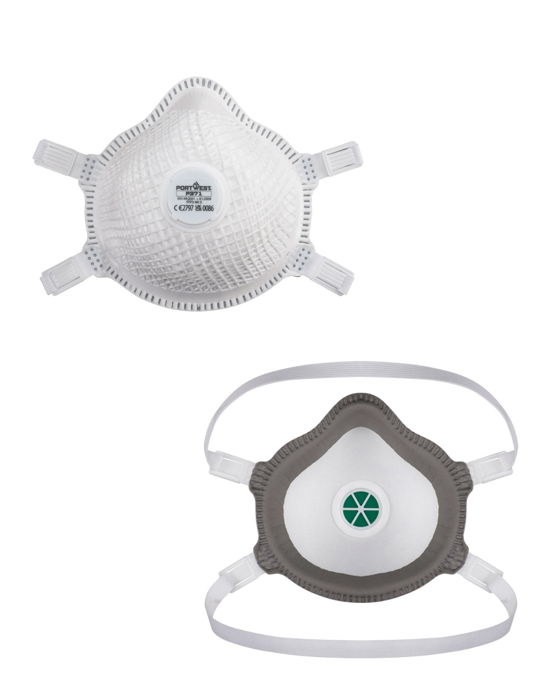 ERGONET FFP3 Valved Dolomite Respirator (Pk5) White