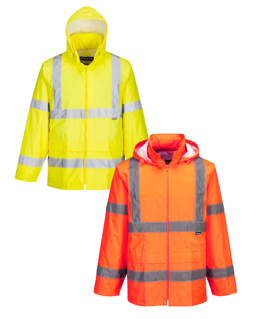 H440 - Hi-Vis Rain Jacket Orange & Yellow