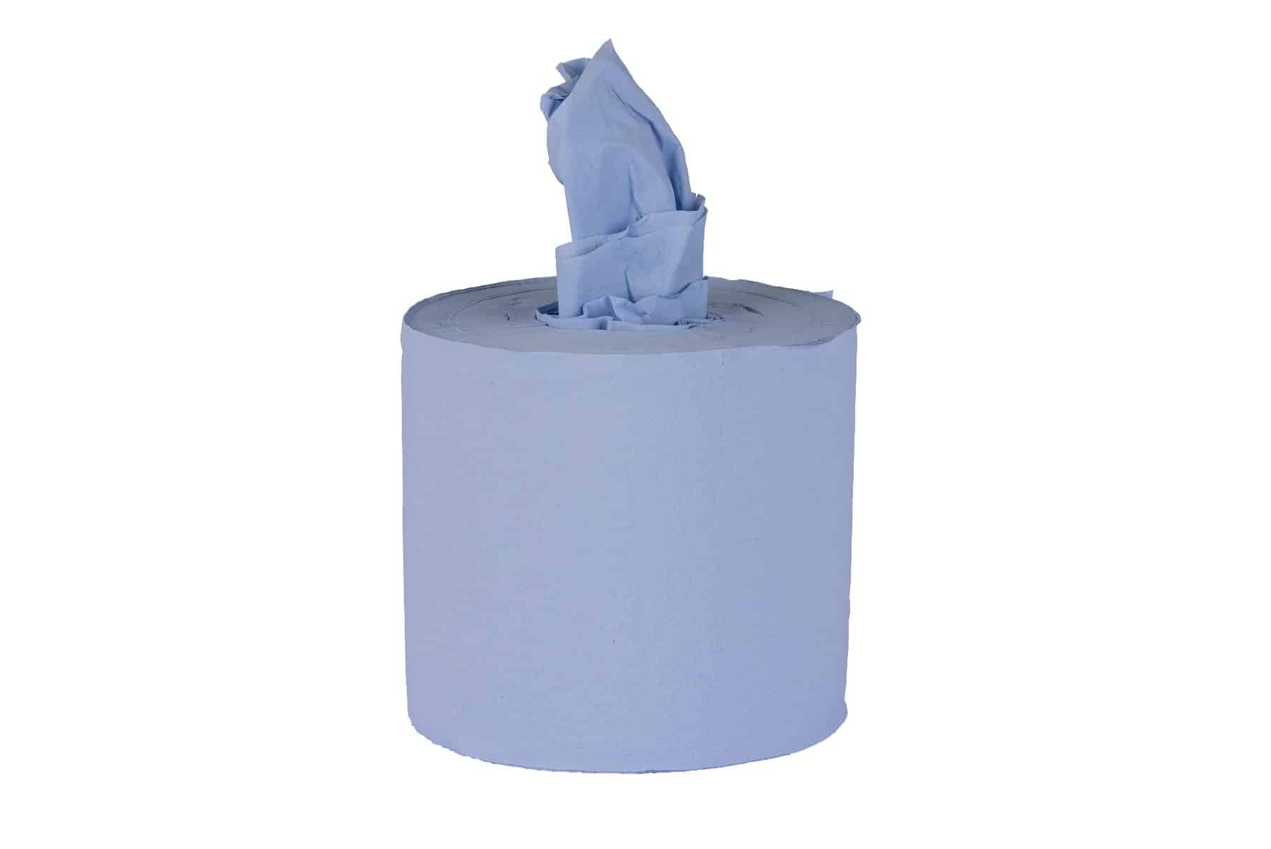 Centrefeed Embossed 2 Ply Blue Rolls 6x150m