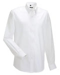 Russell 922M Long Sleeve Polycotton Easy Care Tail Oxford Shirt  - White 16.5"